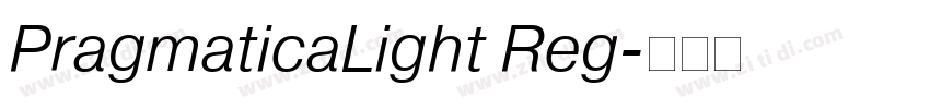 PragmaticaLight Reg字体转换